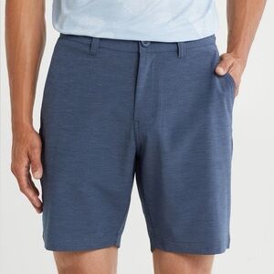 Travis Matthew Tech Stretch Chino Shorts Performance Blue Golf Casual